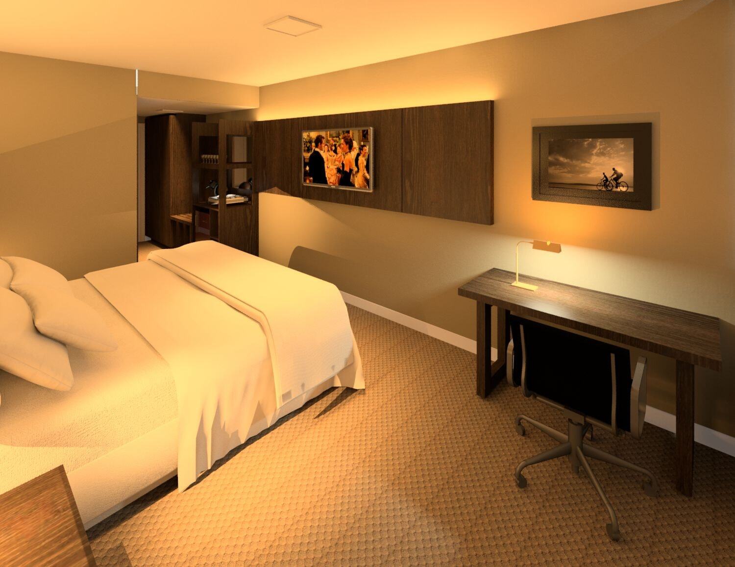 Hotel Clarion Goiânia Orion Extérieur photo A bedroom designed with the help of a computer.